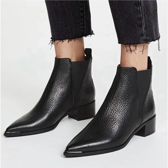Acne Studios Black Textured Chelsea Ankle Boots